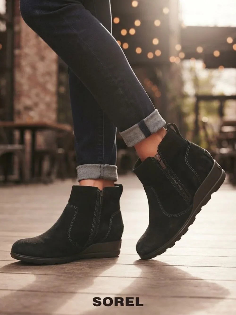 Sorel Black Suede Women's Pull on Chelsea Boots - Size 7.5